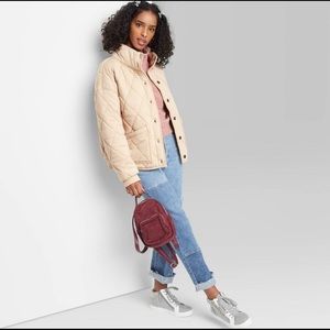 Wild Fable button front quilted jacket